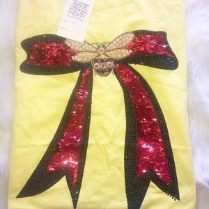 Vinizbena 💛 Yellow Blouse With Red Bow